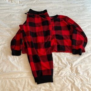 Buffalo Plaid- black and red lounge set